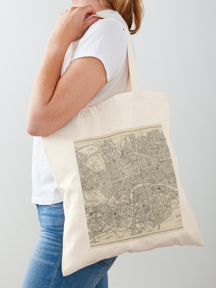 Luxury Bags London - Mapa de Londres (século XIX) Bolsa
