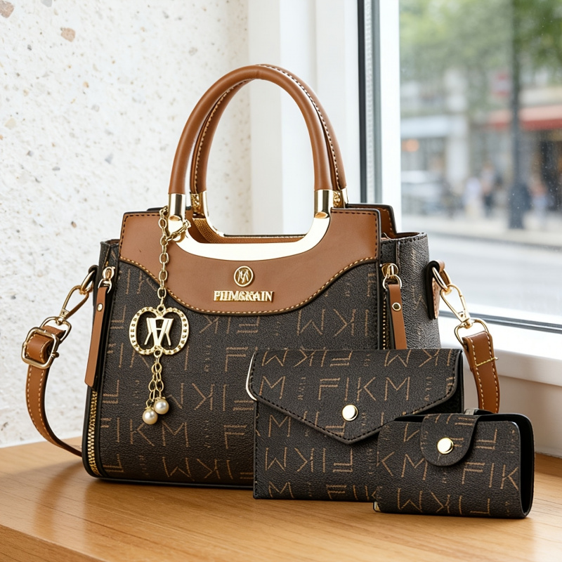 Luxury Bags With Zipper - Conjunto de 3 peças de bolsas