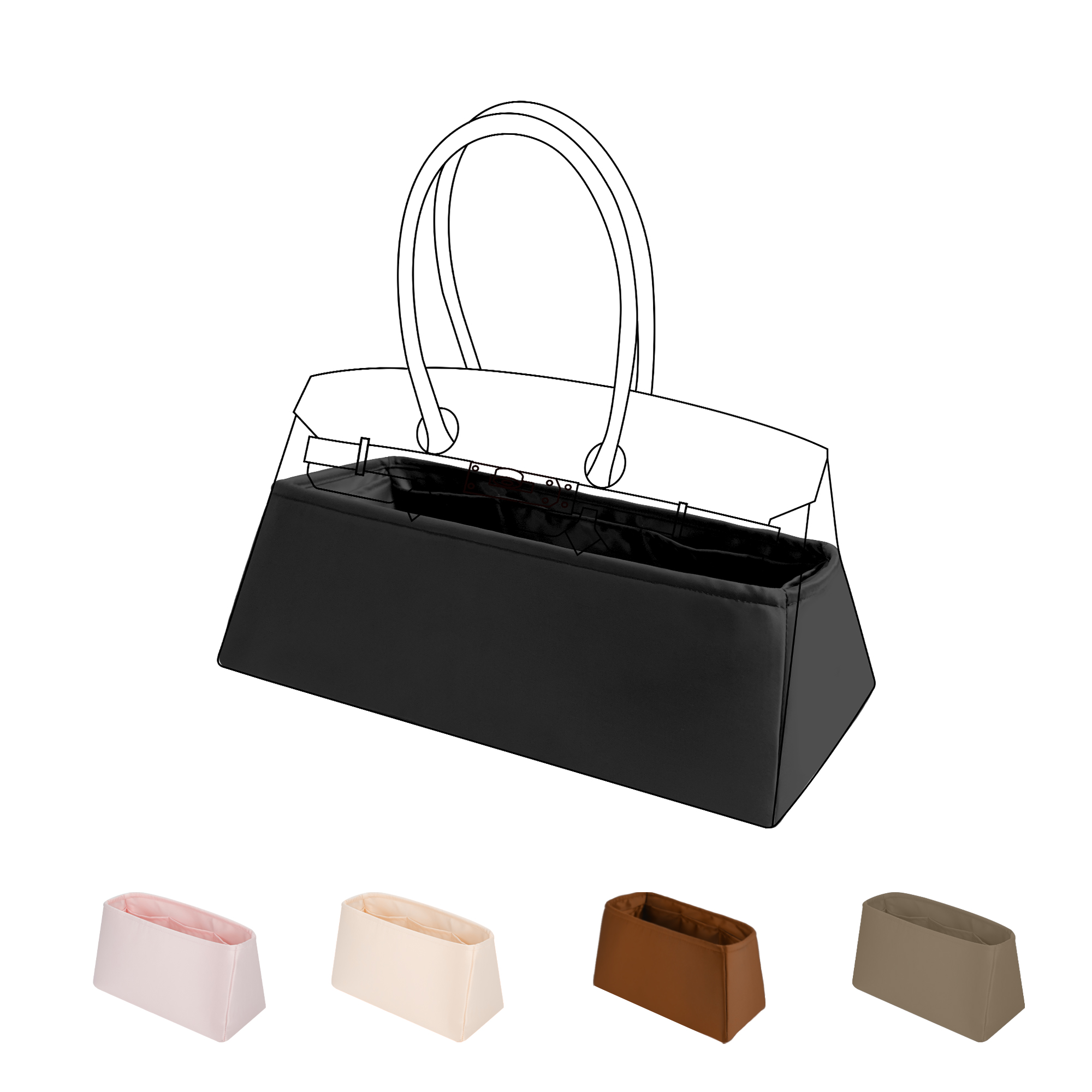 Luxury Bags Hermes - Organizador de Bolsa de Seda DGAZ