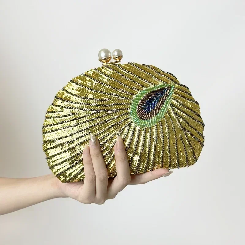 Luxury Bags Green - Nova Bolsa Clutch Verde Pavão Luxuosa