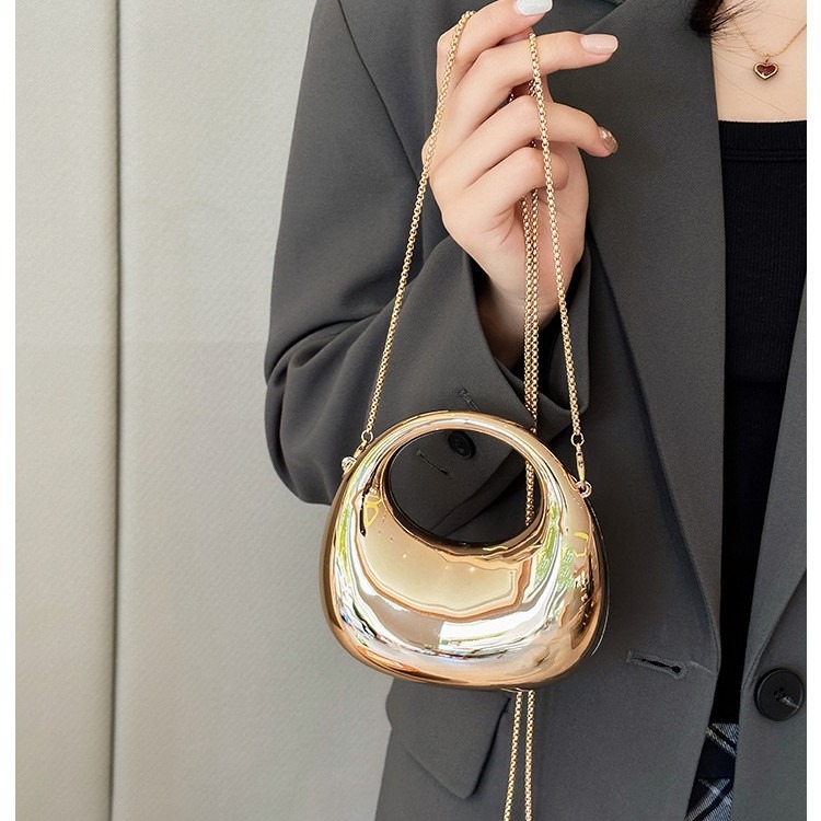 Luxury Bags Mini - Mini Bolsa de Noite Dourada, Bolsas