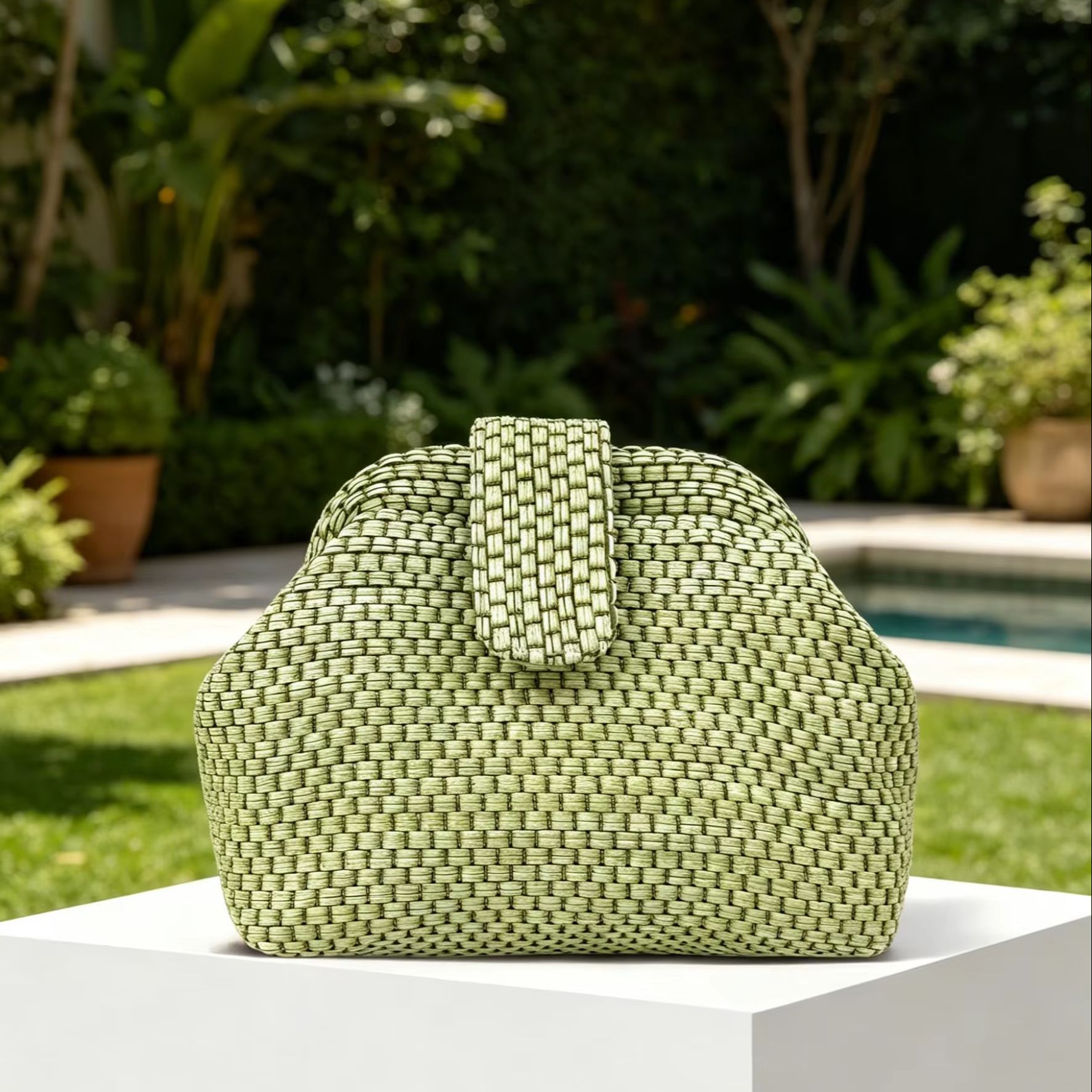 Luxury Bags Green - Bolsa Clutch Verde Claro de Luxo