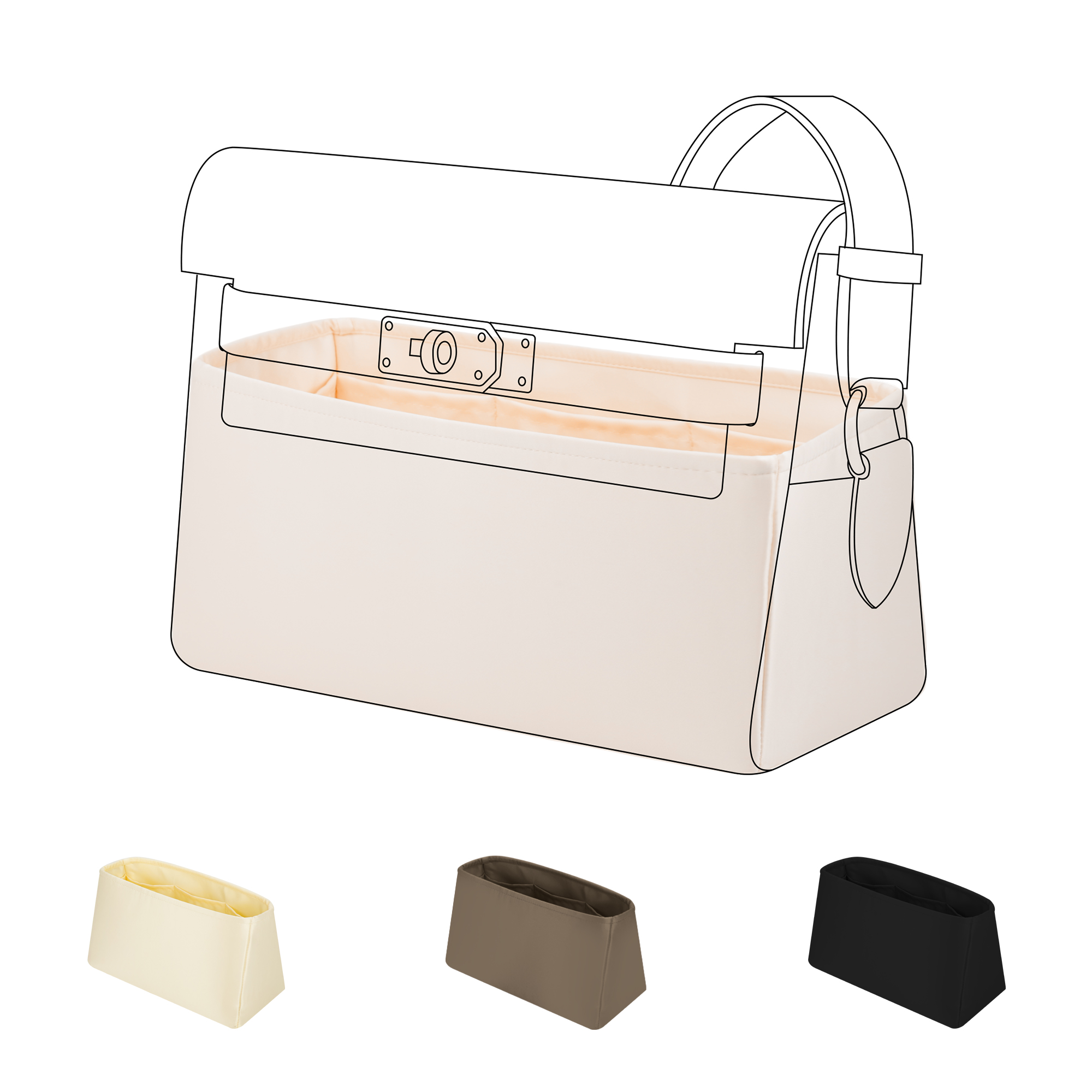 Luxury Bags Hermes - Organizador de Bolsa de Seda DGAZ