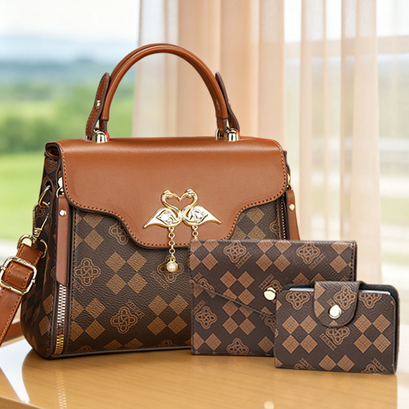 Luxury Bags With Zipper - Conjunto de 3 peças de bolsas