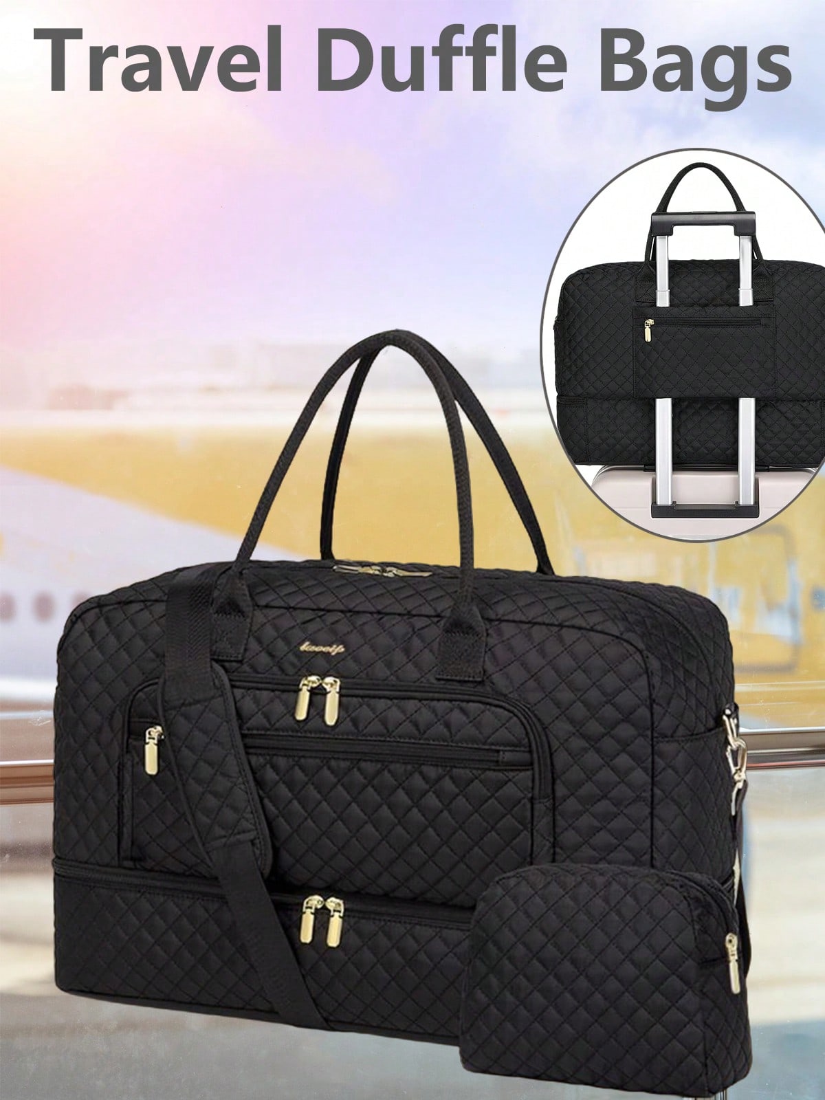 Weekender Bag Duffle - Bolsa de Viagem Grande Feminina -