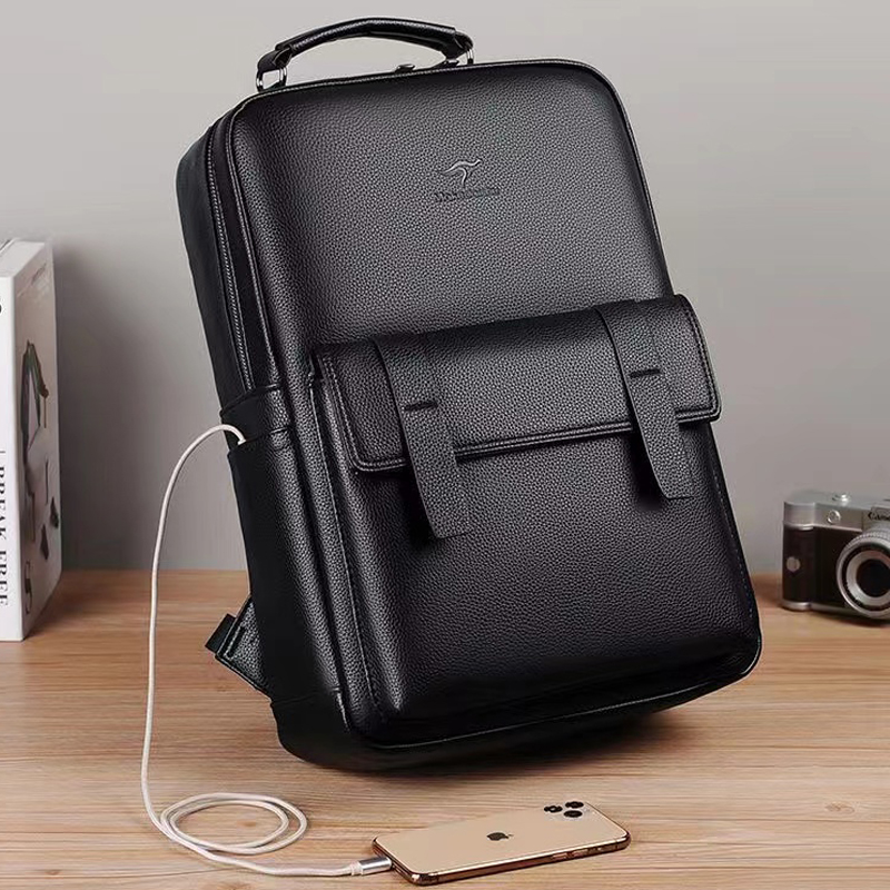 Luxury Bags With Zipper - Mochila masculina de couro de luxo