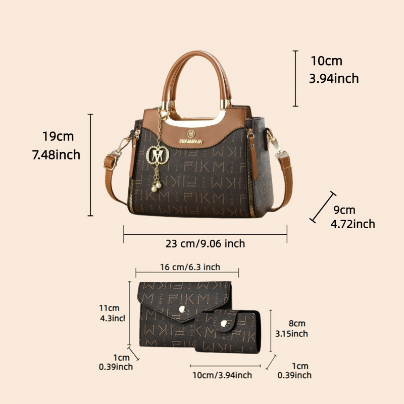 Conjunto de 3 peças de bolsas  - Luxury Bags With Zipper avaliação e preço