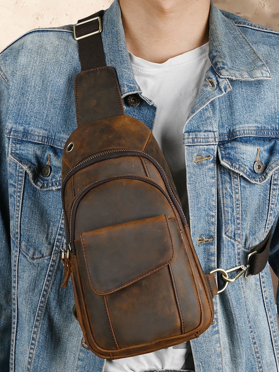 Bolsa de Peito Masculina de Lu - Luxury Bags With Zipper avaliação e preço
