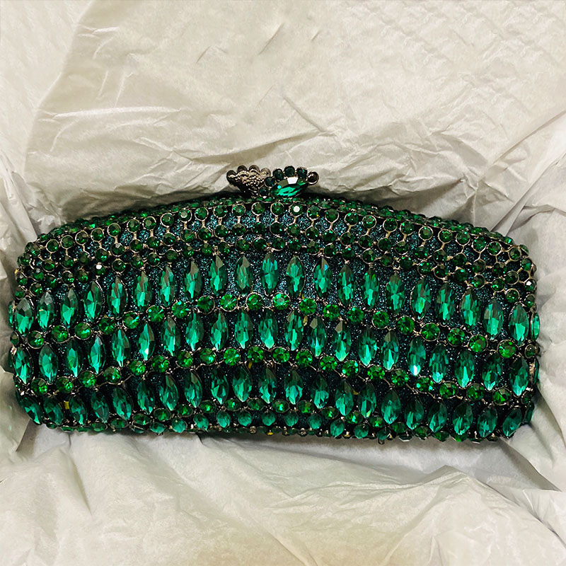 Luxo verde strass noite bolsas - Luxury Bags Green avaliação e preço