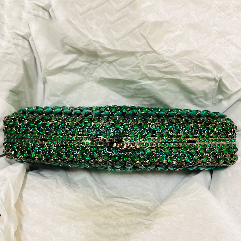 Luxo verde strass noite bolsas - Luxury Bags Green avaliação e preço