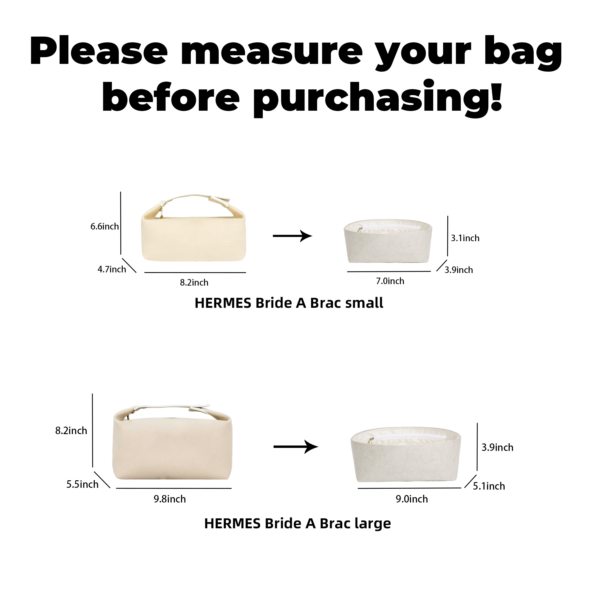 DGAZ Inserção organizadora de  - Luxury Bags Hermes avaliação e preço