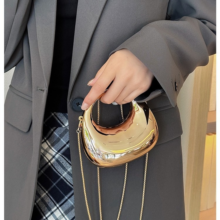 Mini Bolsa de Noite Dourada, B - Luxury Bags Mini avaliação e preço