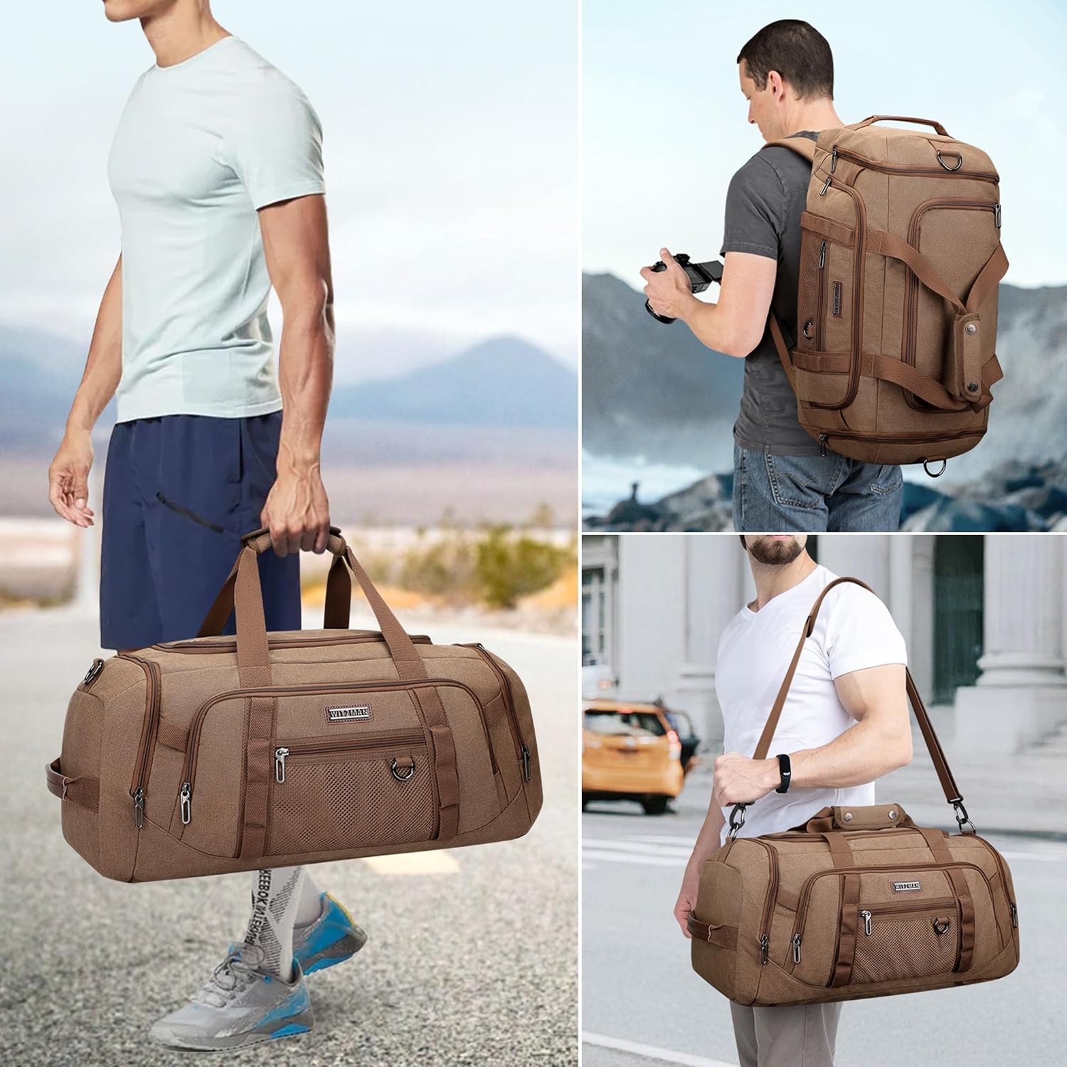 Bolsa de Lona para Homens 3 em - Weekender Bag Duffle avaliação e preço