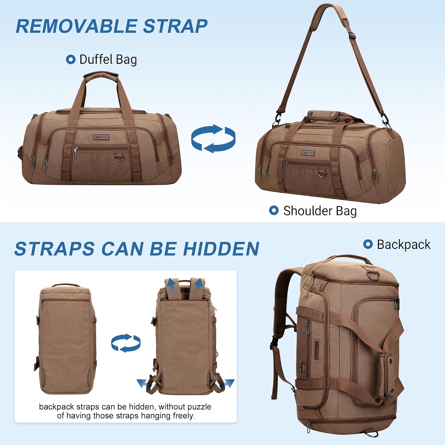 Bolsa de Lona para Homens 3 em - Weekender Bag Duffle avaliação e preço