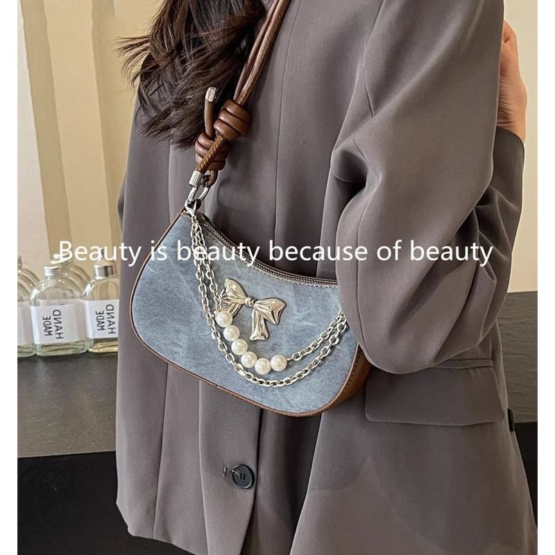 Bolsa de Ombro Leve com Laço d - Luxury Bags Sell avaliação e preço