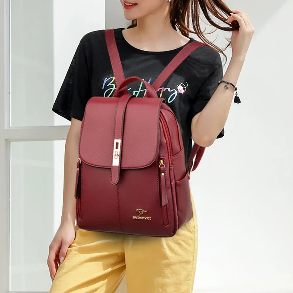 Mulheres de couro grande capac - Luxury Bags With Zipper avaliação e preço