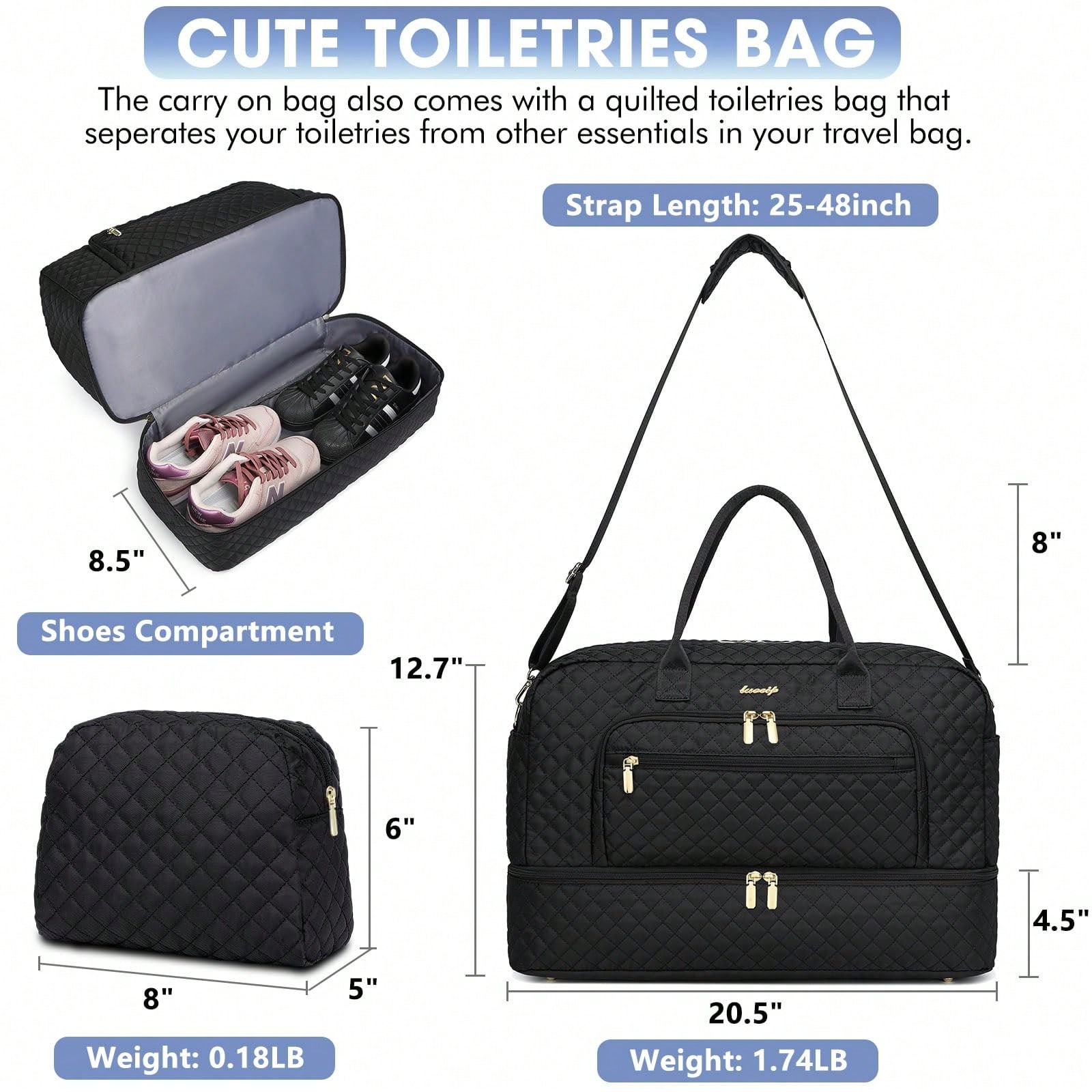 Bolsa de Viagem Grande Feminin - Weekender Bag Duffle avaliação e preço
