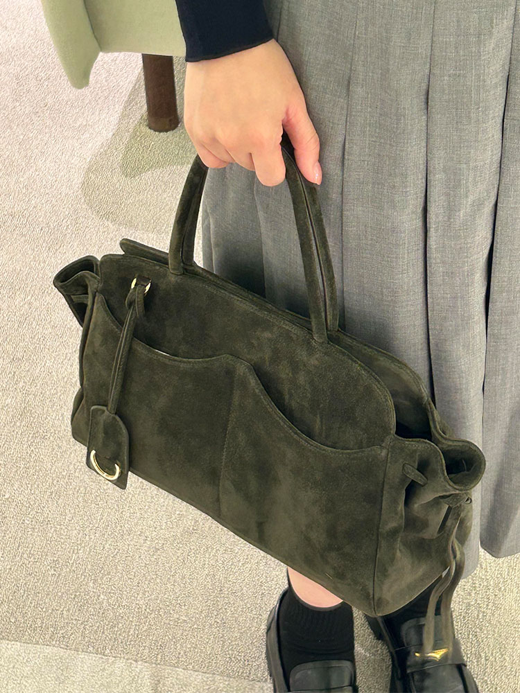 Bolsa Tote Grande de Camurça V - Luxury Bags Green avaliação e preço