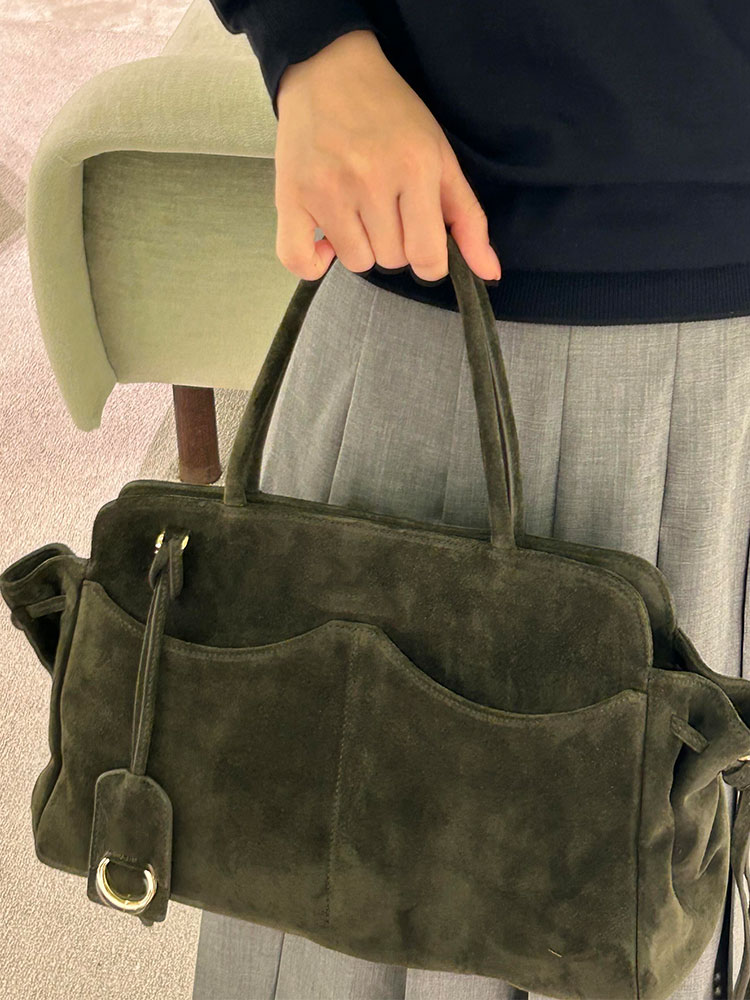 Bolsa Tote Grande de Camurça V - Luxury Bags Green avaliação e preço