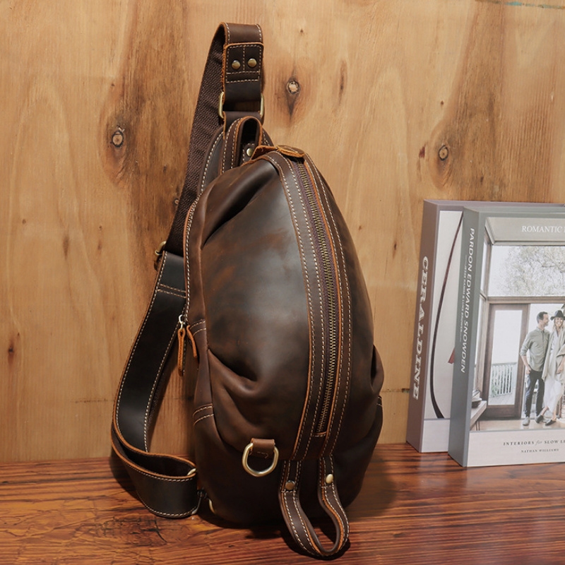 Bolsa de peito de couro real m - Luxury Bags With Zipper avaliação e preço