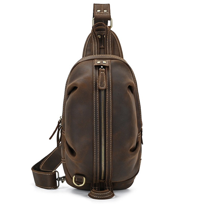 Bolsa de peito de couro real m - Luxury Bags With Zipper avaliação e preço