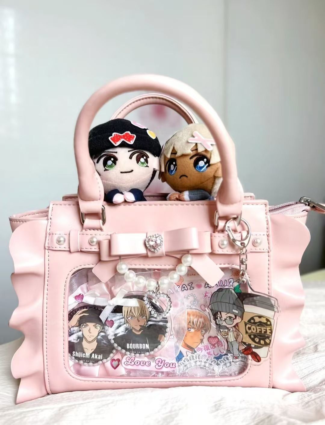 Harajuku quadrado rosa ita sac - Accordion Wallet Zip avaliação e preço